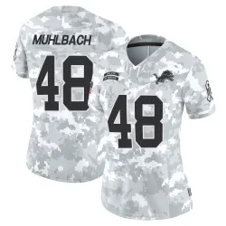 Women's Don Muhlbach Detroit Lions No.48 Limited 2024 Salute to Service Jersey - Arctic Camo