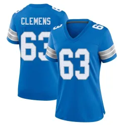 Women's Duke Clemens Detroit Lions No.63 Game 2nd Jersey - Blue