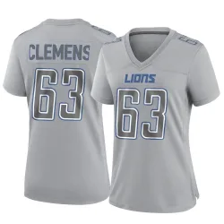 Women's Duke Clemens Detroit Lions No.63 Game Atmosphere Fashion Jersey - Gray