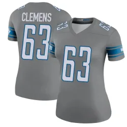 Women's Duke Clemens Detroit Lions No.63 Legend Color Rush Steel Jersey