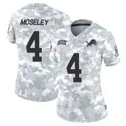 Women's Emmanuel Moseley Detroit Lions No.4 Limited 2024 Salute to Service Jersey - Arctic Camo