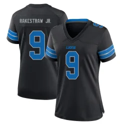 Women's Ennis Rakestraw Jr. Detroit Lions No.9 Game Alternate 2nd Jersey - Black