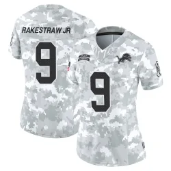 Women's Ennis Rakestraw Jr. Detroit Lions No.9 Limited 2024 Salute to Service Jersey - Arctic Camo