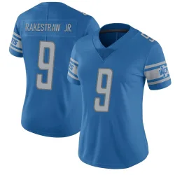 Women's Ennis Rakestraw Jr. Detroit Lions No.9 Limited Team Color Vapor Untouchable Jersey - Blue