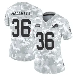 Women's Erick Hallett II Detroit Lions No.36 Limited 2024 Salute to Service Jersey - Arctic Camo