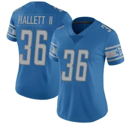 Women's Erick Hallett II Detroit Lions No.36 Limited Team Color Vapor Untouchable Jersey - Blue