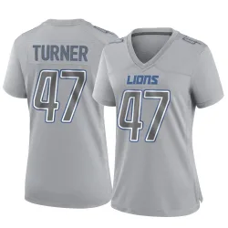 Women's Ezekiel Turner Detroit Lions No.47 Game Atmosphere Fashion Jersey - Gray