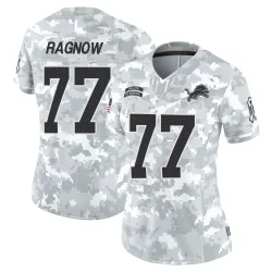 Women's Frank Ragnow Detroit Lions No.77 Limited 2024 Salute to Service Jersey - Arctic Camo