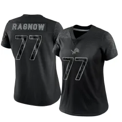 Women's Frank Ragnow Detroit Lions No.77 Limited Reflective Jersey - Black