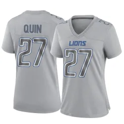 Women's Glover Quin Detroit Lions No.27 Game Atmosphere Fashion Jersey - Gray