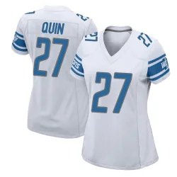Women's Glover Quin Detroit Lions No.27 Game Jersey - White