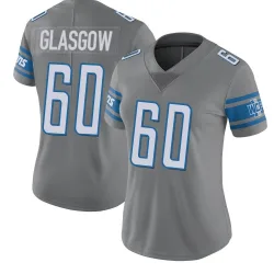 Women's Graham Glasgow Detroit Lions No.60 Limited Color Rush Steel Jersey