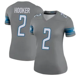 Women's Hendon Hooker Detroit Lions No.2 Legend Color Rush Steel Jersey