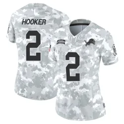Women's Hendon Hooker Detroit Lions No.2 Limited 2024 Salute to Service Jersey - Arctic Camo
