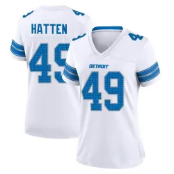 Women's Hogan Hatten Detroit Lions No.49 Game 2nd Jersey - White
