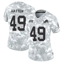 Women's Hogan Hatten Detroit Lions No.49 Limited 2024 Salute to Service Jersey - Arctic Camo
