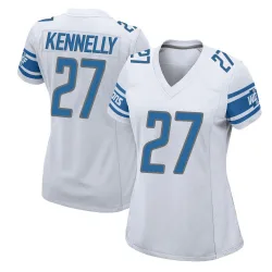 Women's Ian Kennelly Detroit Lions No.27 Game Jersey - White