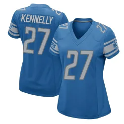 Women's Ian Kennelly Detroit Lions No.27 Game Team Color Jersey - Blue