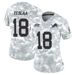 Women's Isaac TeSlaa Detroit Lions No.18 Limited 2024 Salute to Service Jersey - Arctic Camo