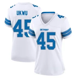 Women's Isaac Ukwu Detroit Lions No.45 Game 2nd Jersey - White