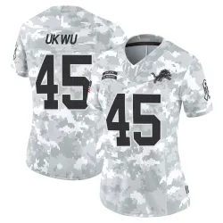 Women's Isaac Ukwu Detroit Lions No.45 Limited 2024 Salute to Service Jersey - Arctic Camo