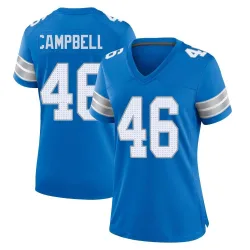 Women's Jack Campbell Detroit Lions No.46 Game 2nd Jersey - Blue