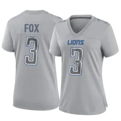 Women's Jack Fox Detroit Lions No.3 Game Atmosphere Fashion Jersey - Gray