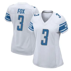 Women's Jack Fox Detroit Lions No.3 Game Jersey - White