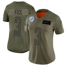 Women's Jack Fox Detroit Lions No.3 Limited 2019 Salute to Service Jersey - Camo