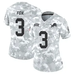 Women's Jack Fox Detroit Lions No.3 Limited 2024 Salute to Service Jersey - Arctic Camo