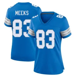Women's Jackson Meeks Detroit Lions No.83 Game 2nd Jersey - Blue