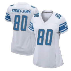 Women's Jakobie Keeney-James Detroit Lions No.80 Game Jersey - White