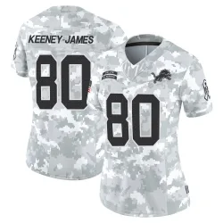 Women's Jakobie Keeney-James Detroit Lions No.80 Limited 2024 Salute to Service Jersey - Arctic Camo