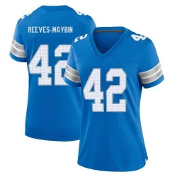 Women's Jalen Reeves-Maybin Detroit Lions No.42 Game 2nd Jersey - Blue