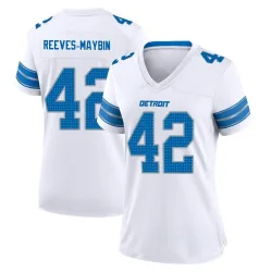 Women's Jalen Reeves-Maybin Detroit Lions No.42 Game 2nd Jersey - White
