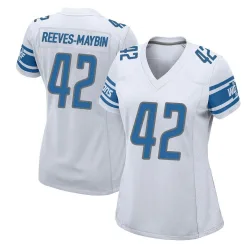 Women's Jalen Reeves-Maybin Detroit Lions No.42 Game Jersey - White