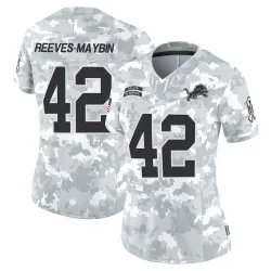 Women's Jalen Reeves-Maybin Detroit Lions No.42 Limited 2024 Salute to Service Jersey - Arctic Camo