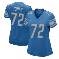 Women's Jamarco Jones Detroit Lions No.72 Game Team Color Jersey - Blue