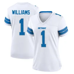 Women's Jameson Williams Detroit Lions No.1 Game 2nd Jersey - White