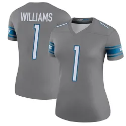Women's Jameson Williams Detroit Lions No.1 Legend Color Rush Steel Jersey