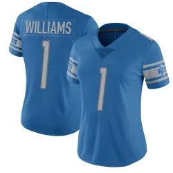 Women's Jameson Williams Detroit Lions No.1 Limited Team Color Vapor Untouchable Jersey - Blue