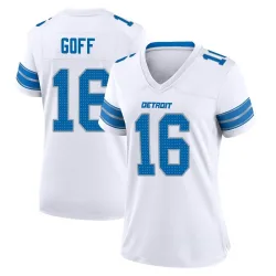 Women's Jared Goff Detroit Lions No.16 Game 2nd Jersey - White