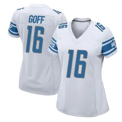 Women's Jared Goff Detroit Lions No.16 Game Jersey - White