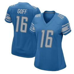 Women's Jared Goff Detroit Lions No.16 Game Team Color Jersey - Blue