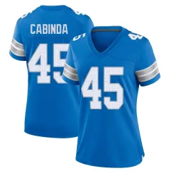 Women's Jason Cabinda Detroit Lions No.45 Game 2nd Jersey - Blue