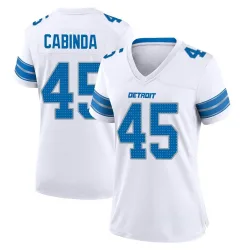 Women's Jason Cabinda Detroit Lions No.45 Game 2nd Jersey - White