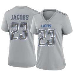 Women's Jerry Jacobs Detroit Lions No.23 Game Atmosphere Fashion Jersey - Gray