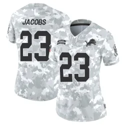 Women's Jerry Jacobs Detroit Lions No.23 Limited 2024 Salute to Service Jersey - Arctic Camo
