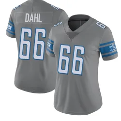 Women's Joe Dahl Detroit Lions No.66 Limited Color Rush Steel Jersey