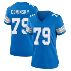 Women's John Cominsky Detroit Lions No.79 Game 2nd Jersey - Blue